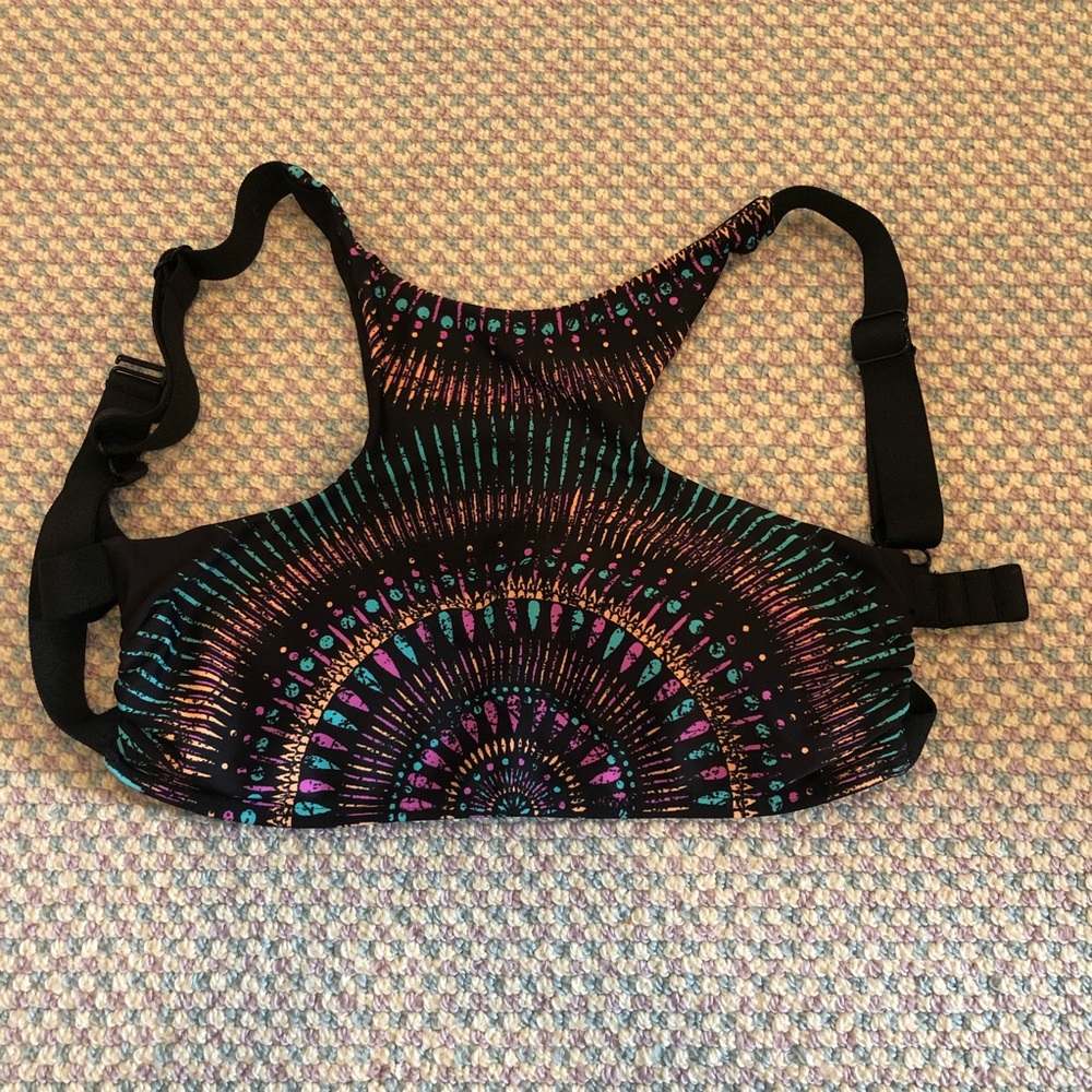Tribal print halter bikini top